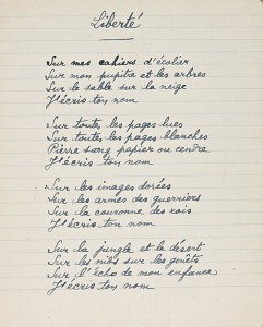 Liberté Paul Eluard